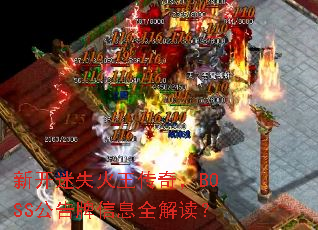新开迷失火王传奇,BOSS公告牌信息全解读? 新开迷失火王传奇,BOSS公告牌信息全解读?