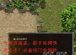 传奇开服表:新手如何快速上手?必备技巧全解析 传奇开服表:新手如何快速上手?必备技巧全解析