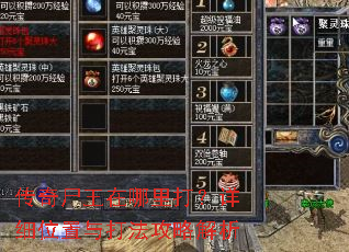 传奇尸王在哪里打?详细位置与打法攻略解析 传奇尸王在哪里打?详细位置与打法攻略解析