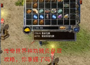 传奇世界神功残页获取攻略,你掌握了吗? 传奇世界神功残页获取攻略,你掌握了吗?