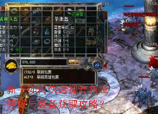 新手如何快速提升角色等级与装备获取攻略? 新手如何快速提升角色等级与装备获取攻略?