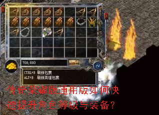 传奇荣耀版通用版如何快速提升角色等级与装备? 传奇荣耀版通用版如何快速提升角色等级与装备?
