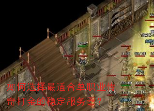 如何选择最适合单职业传奇打金的稳定服务器? 如何选择最适合单职业传奇打金的稳定服务器?