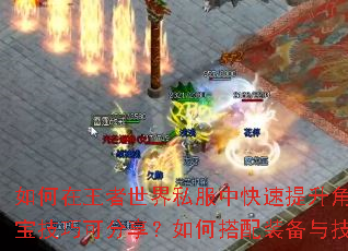 如何在王者世界私服中快速提升角色等级?有哪些高效打宝技巧可分享?如何搭配装备与技能以称霸传奇战场? 如何在王者世界私服中快速提升角色等级?有哪些高效打宝技巧可分享?如何搭配装备与技能以称霸传奇战场?