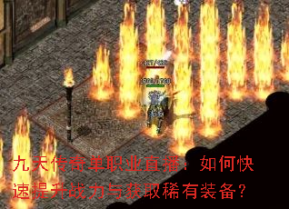 九天传奇单职业直播:如何快速提升战力与获取稀有装备? 九天传奇单职业直播:如何快速提升战力与获取稀有装备?
