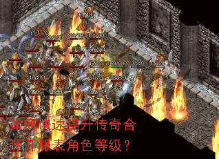 如何快速提升传奇合计开服表角色等级? 如何快速提升传奇合计开服表角色等级?